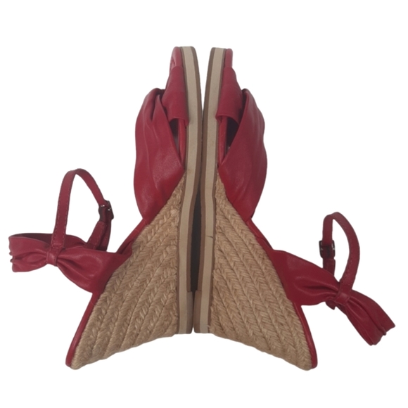 ANTONIO MELANI Dream Leather Wedge Espadrille Sandals - Picture 4 of 10